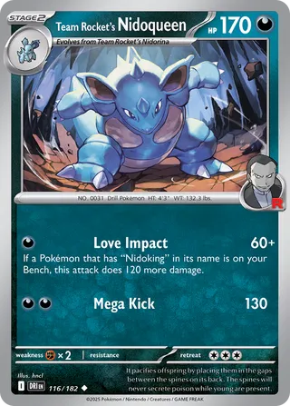 Team Rocket's Nidoqueen (Destined Rivals 116/182)