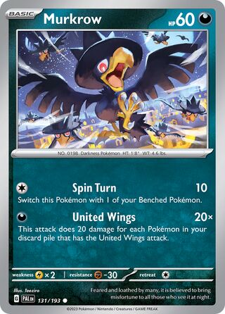 Murkrow (Paldea Evolved 131/193)