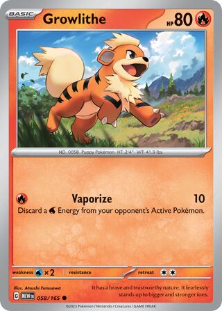 Growlithe (Scarlet & Violet 151 058/165)