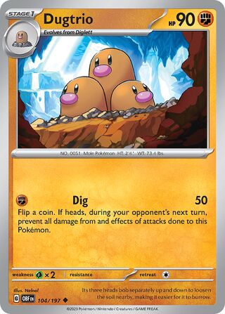 Dugtrio (Obsidian Flames 104/197)