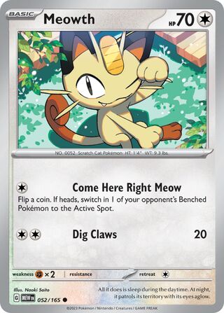 Meowth (Scarlet & Violet 151 052/165)