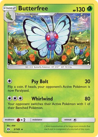 Butterfree (Sun & Moon 3/149)