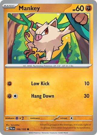 Mankey (Paldea Evolved 106/193)