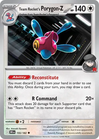 Team Rocket's Porygon-Z (Destined Rivals 155/182)