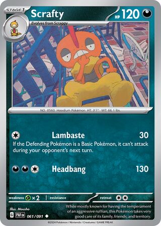 Scrafty (Paldean Fates 061/091)