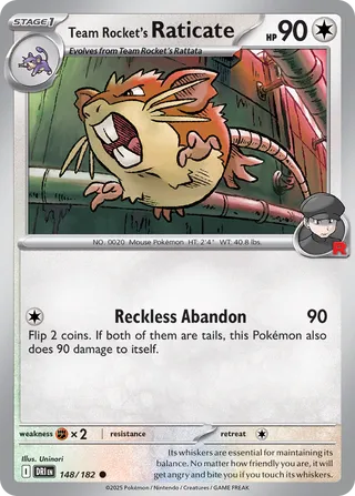Team Rocket's Raticate (Destined Rivals 148/182)