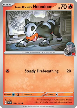 Team Rocket's Houndour (Destined Rivals 037/182)