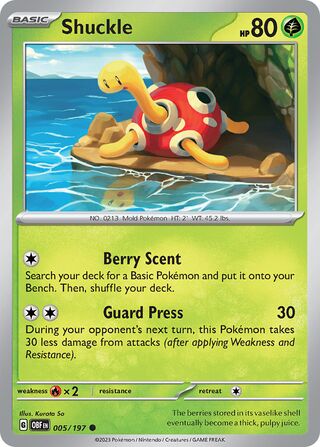 Shuckle (Obsidian Flames 005/197)