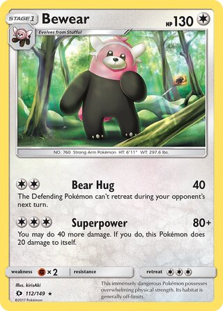 Bewear (Sun & Moon 112/149)
