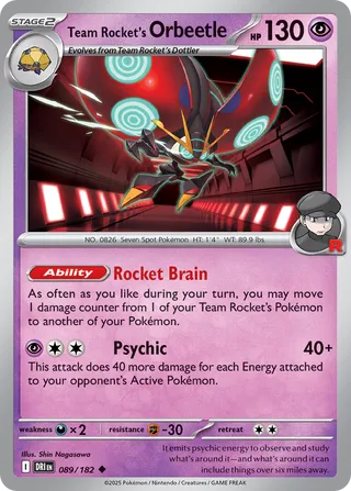 Team Rocket's Orbeetle (Destined Rivals 089/182)