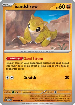 Sandshrew (Scarlet & Violet 151 027/165)