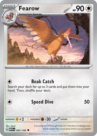 Fearow (Scarlet & Violet 151 022/165)