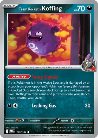 Team Rocket's Koffing (Destined Rivals 125/182)