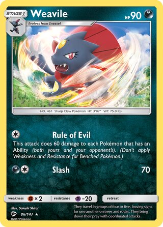 Weavile (Burning Shadows 86/147)
