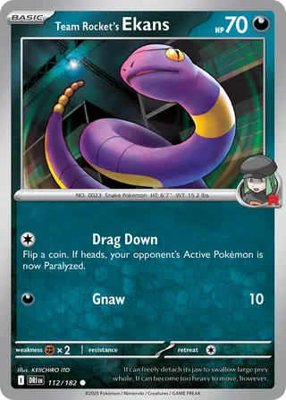 Team Rocket's Ekans (Destined Rivals 112/182)