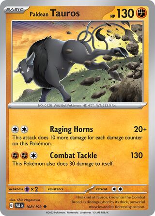 Paldean Tauros (Paldea Evolved 108/193)