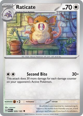 Raticate (Scarlet & Violet 151 020/165)