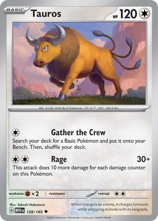 Tauros (Scarlet & Violet 151 128/165)