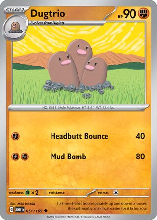 Dugtrio (Scarlet & Violet 151 051/165)