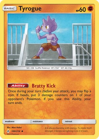 Tyrogue (Unbroken Bonds 100/214)